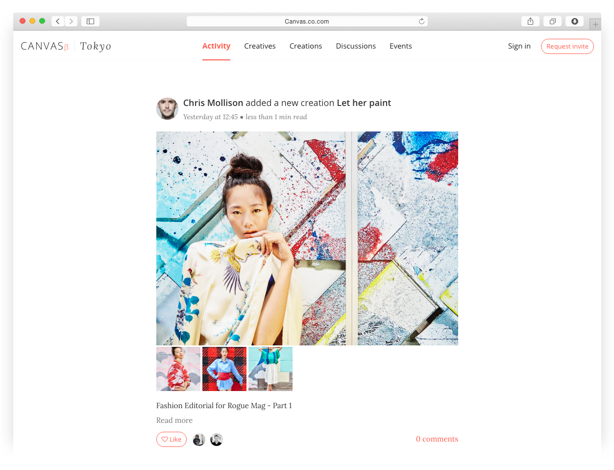 Canvas - Activity Page